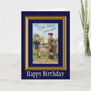 Carte Anniversaire de savon vintage Acme