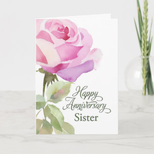 Carte Anniversaire de Sœur Catholique Nonne Rose Rose Fl