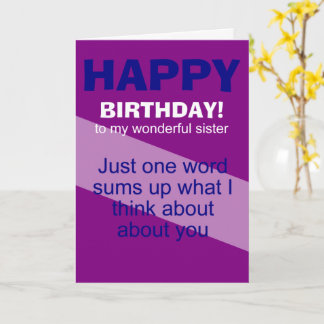 Carte anniversaire de soeur génial