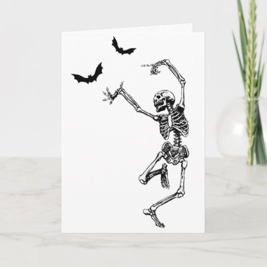 Carte Anniversaire De Squelette De Danse Zazzle Fr