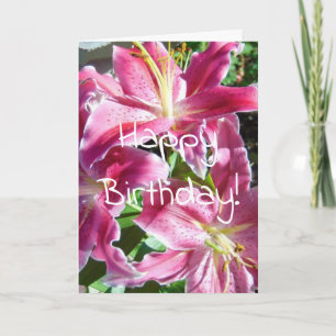 Carte anniversaire de stargazer lys
