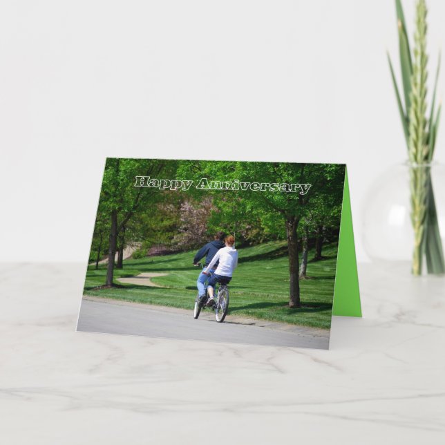 Carte anniversaire de Tandem Bicycle (Devant)