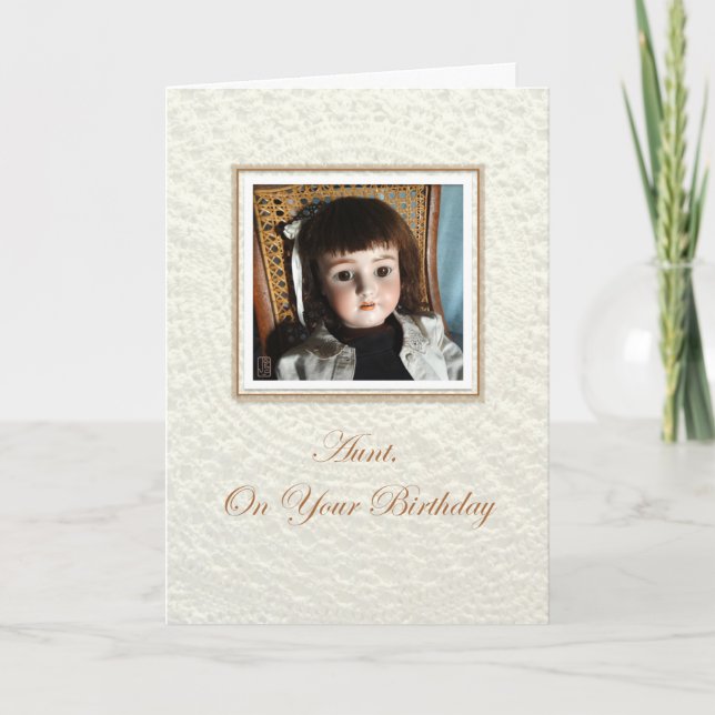 Carte Anniversaire de tante Frances Poupée (Devant)