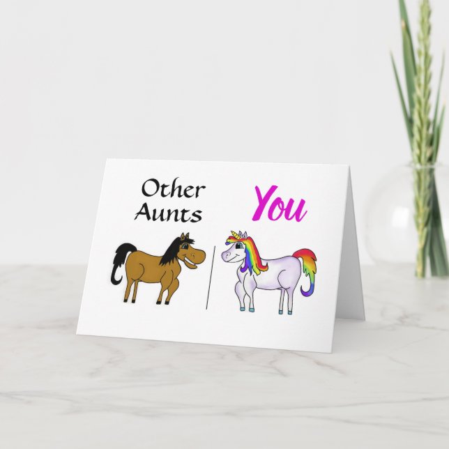 Carte Anniversaire de Tante Unicorn (Devant)