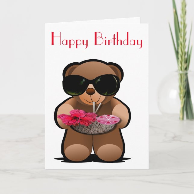 Carte Anniversaire de Teddy Bear (Devant)