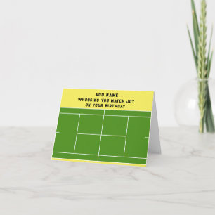 Carte Anniversaire de tennis amusant