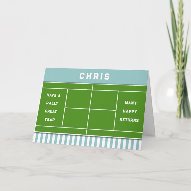 Carte Anniversaire de tennis drôle (Devant)
