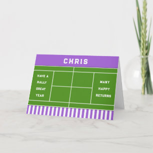 Carte Anniversaire de Tennis Drôle