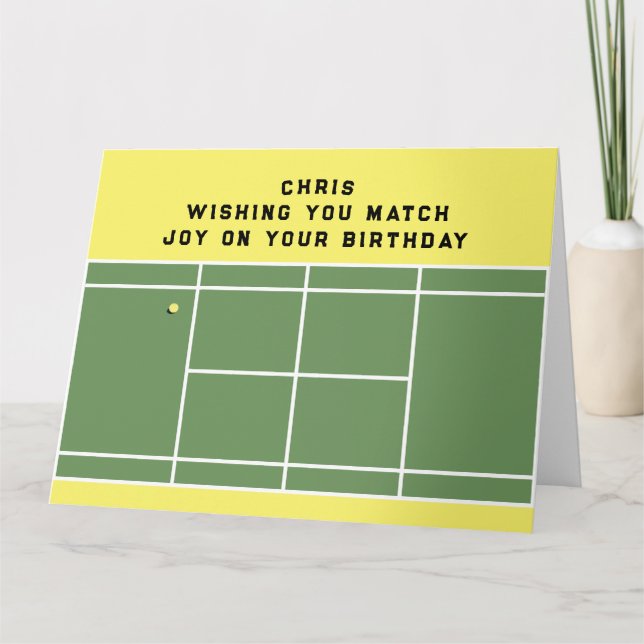 Carte Anniversaire de tennis drôle (Devant)