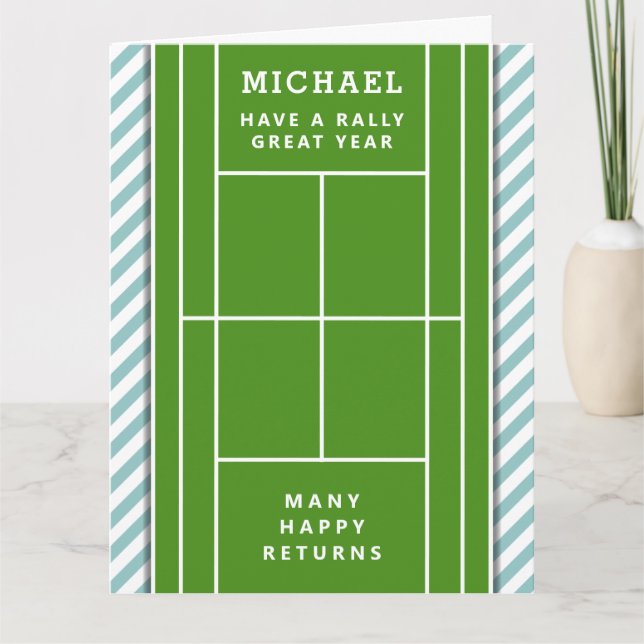 Carte Anniversaire de tennis drôle (Devant)