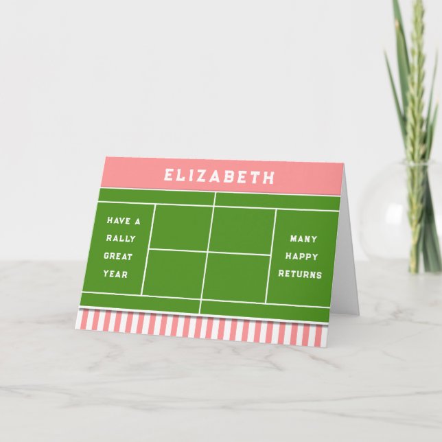 Carte Anniversaire de tennis drôle (Devant)