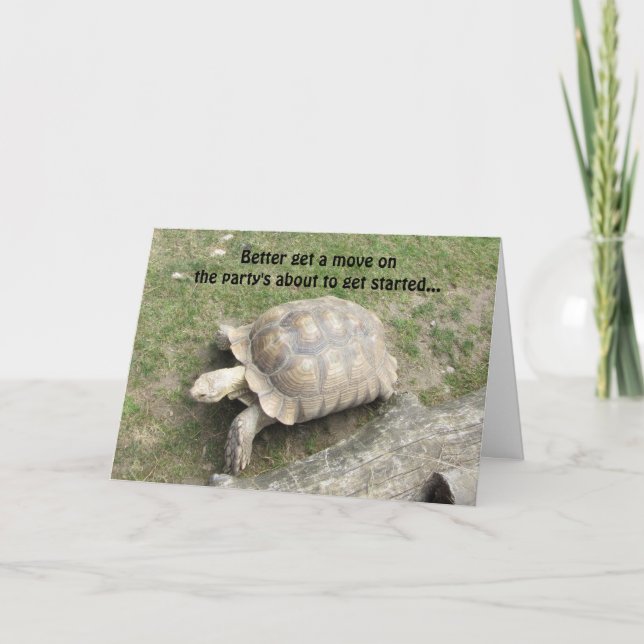 Carte Anniversaire de Tortue Drôle (Devant)