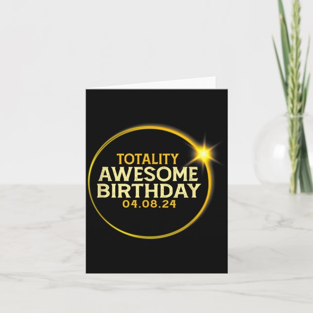 Carte Anniversaire de totalité d'éclipse solaire totale  (Devant)