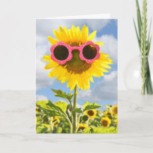 Carte anniversaire de tournesol pour un ami
