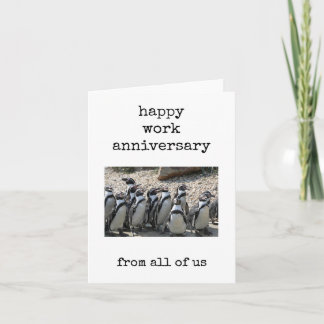 Carte Anniversaire de Travail, Thème Pingouin, De Toute 
