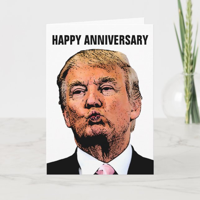 CARTE ANNIVERSAIRE DE TRUMP POUR FEMME (Devant)