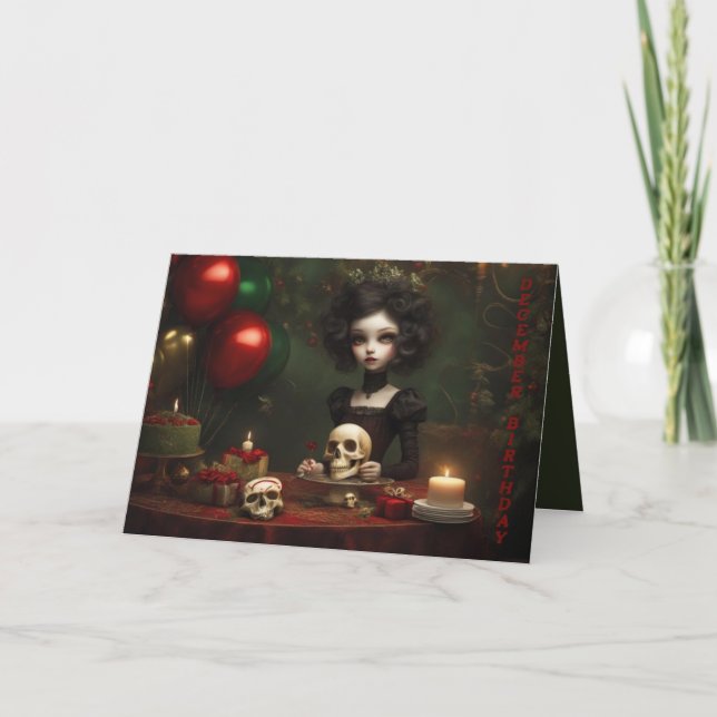 Carte Anniversaire de vacances de noël de décembre  (Devant)