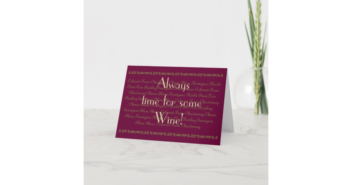 Carte Anniversaire De Vin Pour Vin De Citation Zazzle Fr