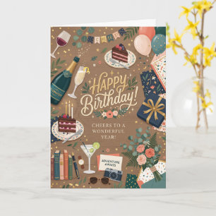 Carte Anniversaire de voyage d'aventure