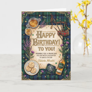 Carte Anniversaire de whisky écossais