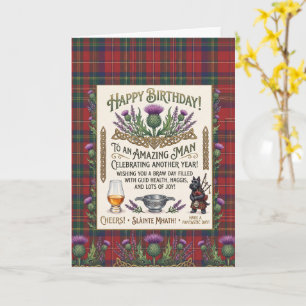 Carte Anniversaire de whisky écossais