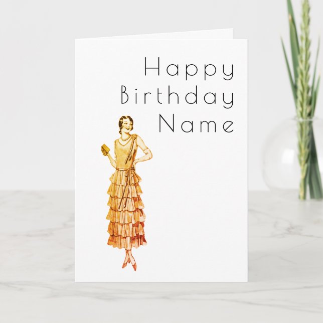 Carte Anniversaire de Woman Deco (Devant)
