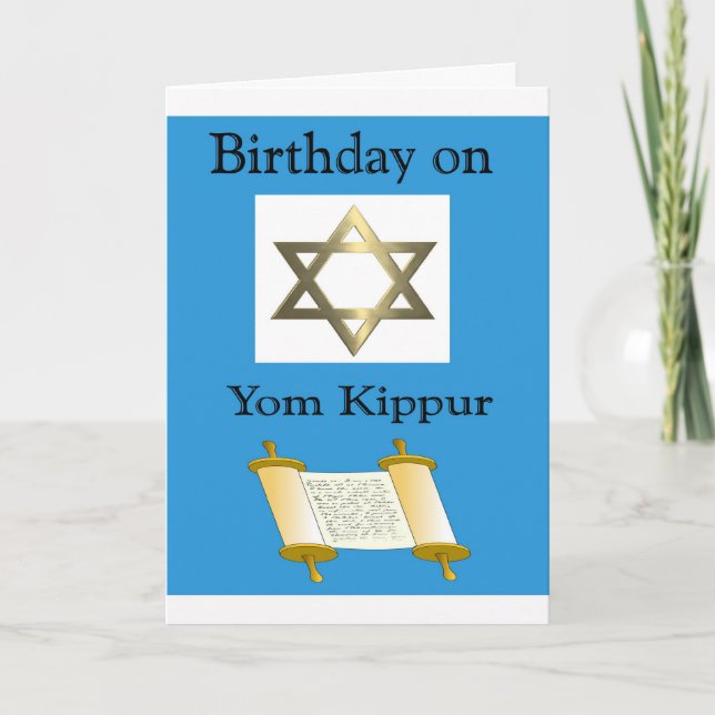 Carte Anniversaire de Yom Kippour (Devant)