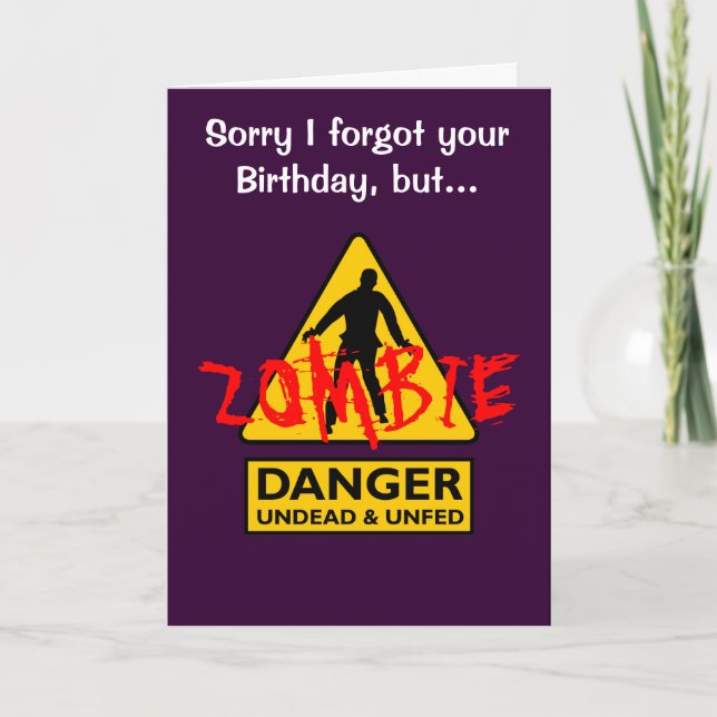 Carte Anniversaire de Zombie Undead et Unfed (Devant)