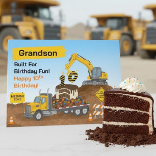 Carte Anniversaire des 10 ans du petit-fils sur un chant