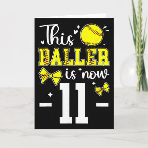 Carte Anniversaire des 11 ans Fille douce Eleven Year Ol