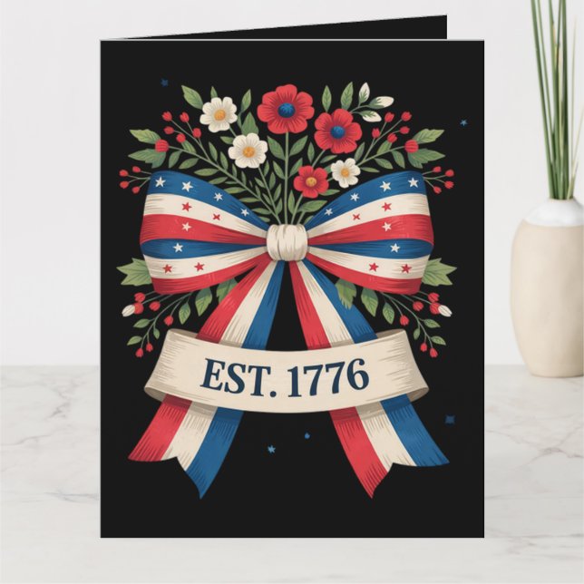 Carte Anniversaire des 250 ans de l'Amérique (Devant)