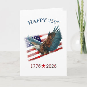 Carte Anniversaire des 250 ans de l'Amérique, le 4 juill