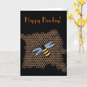 Carte Anniversaire des abeilles de miel