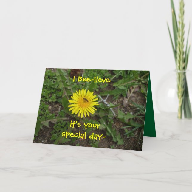 Carte Anniversaire Des Abeilles Pour Tous (Devant)