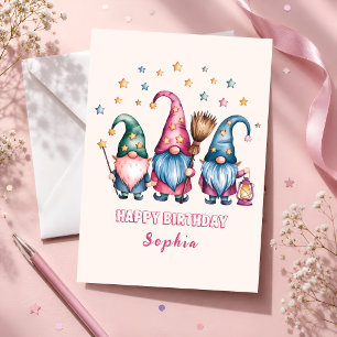 Carte Anniversaire des amis gnomes magiques