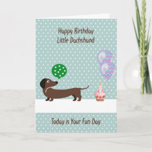 Carte Anniversaire des animaux de compagnie pour Dachshu