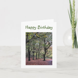 Carte Anniversaire des arbres d'automne