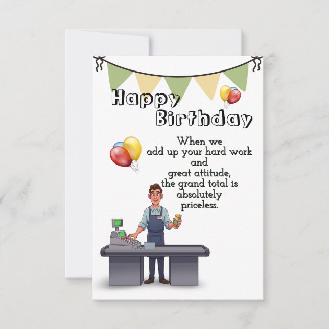 Carte Anniversaire des caissiers  (Devant)