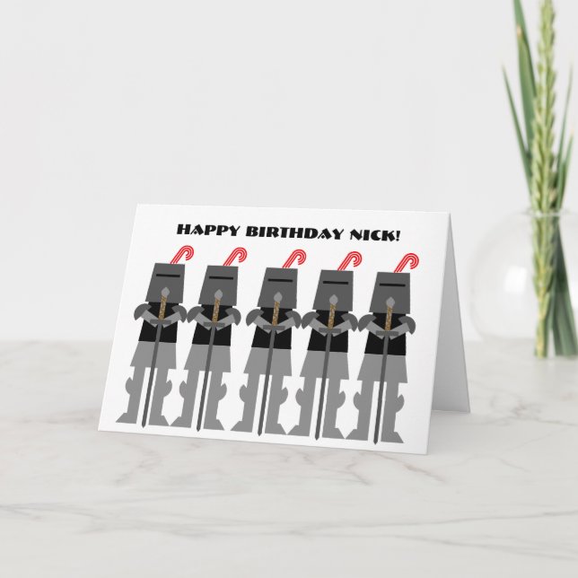 Carte Anniversaire des Chevaliers médiévaux (Devant)