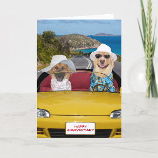 Carte Anniversaire des chiens mignons