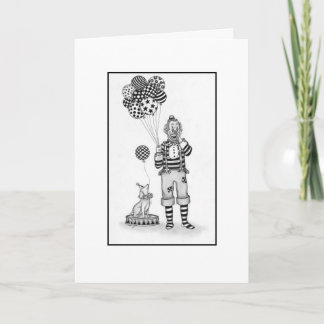 Carte Anniversaire des clowns
