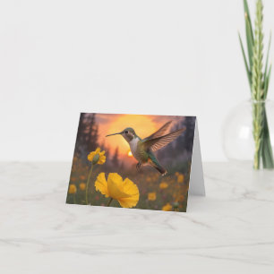 Carte Anniversaire des colibris