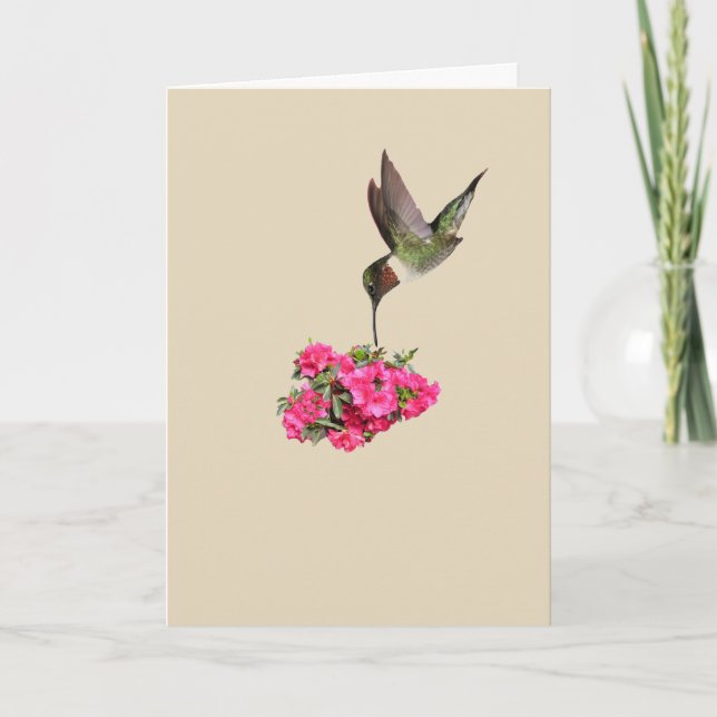 Carte Anniversaire des colibris (Devant)