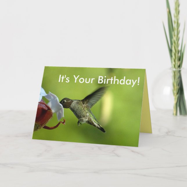 Carte Anniversaire des colibris (Devant)