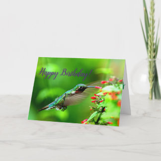 Carte Anniversaire des colibris