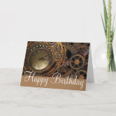 Carte Postale Ballons à air chaud Steampunk Anniversaire
