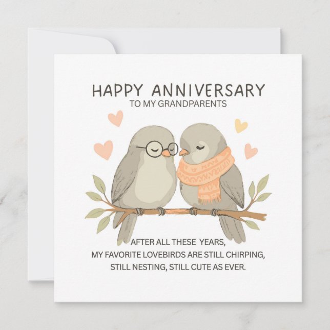 Carte Anniversaire des grands-parents  (Devant)