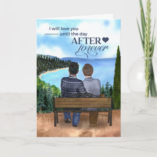 Carte Anniversaire des jeunes homosexuels interraciaux (Devant)