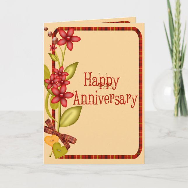 Carte Anniversaire des jolies fleurs (Devant)