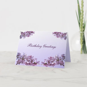 Carte Anniversaire des Lilacs élégants